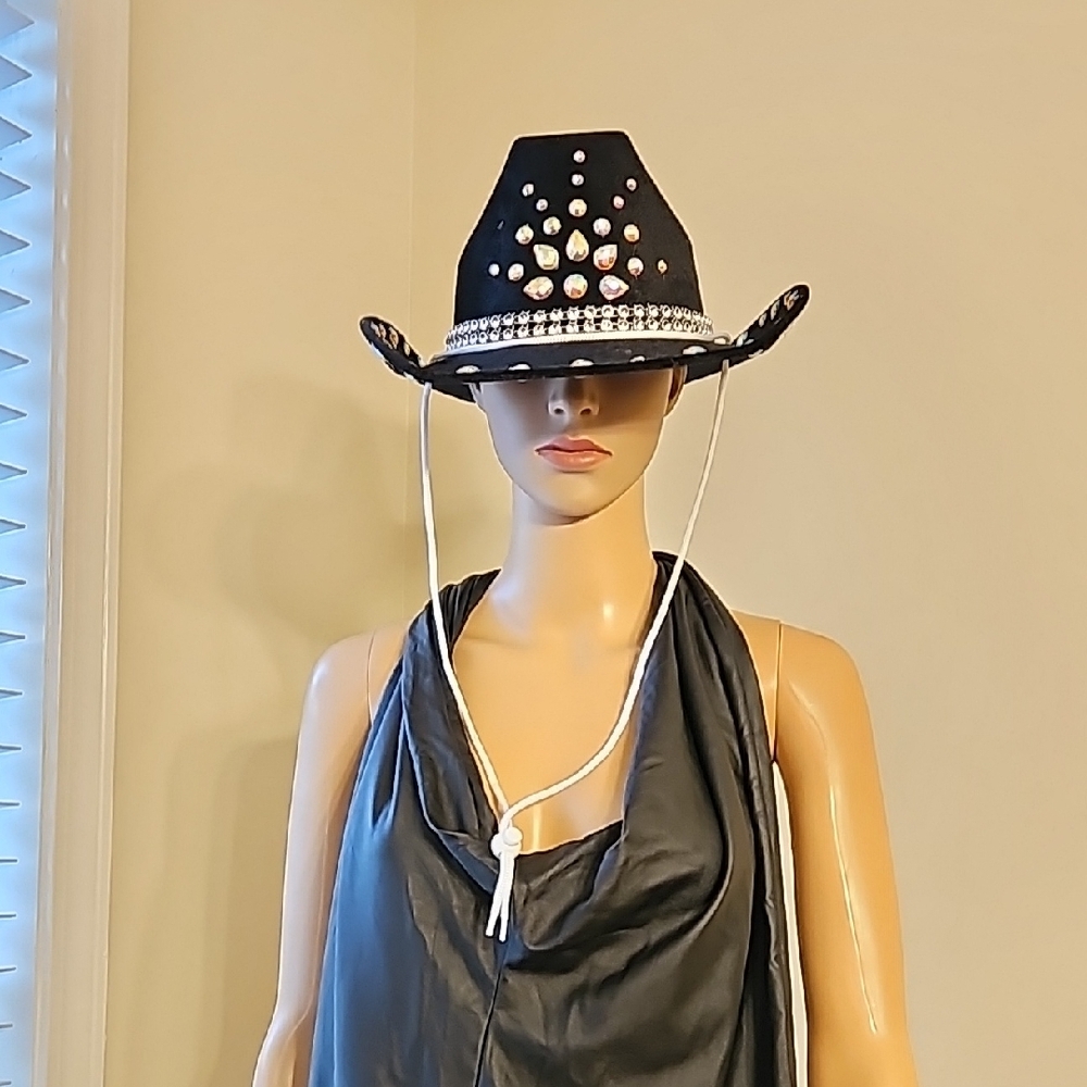 Black Studded Women's Hat
